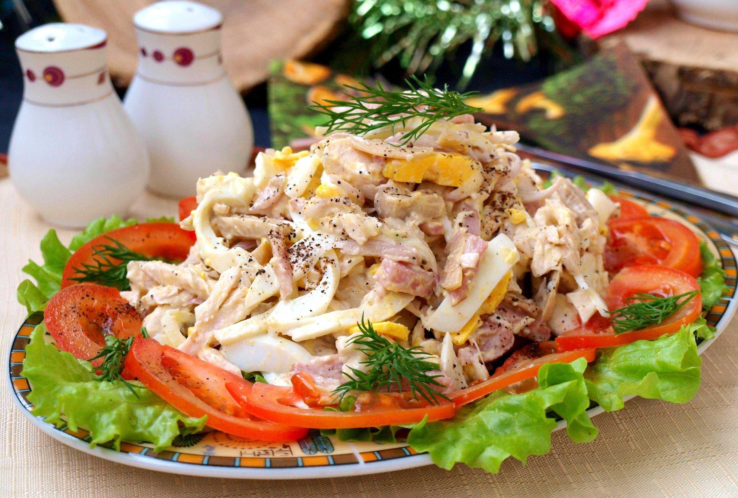 Грибные салаты с мясом, 73 рецепта, фото-рецепты
