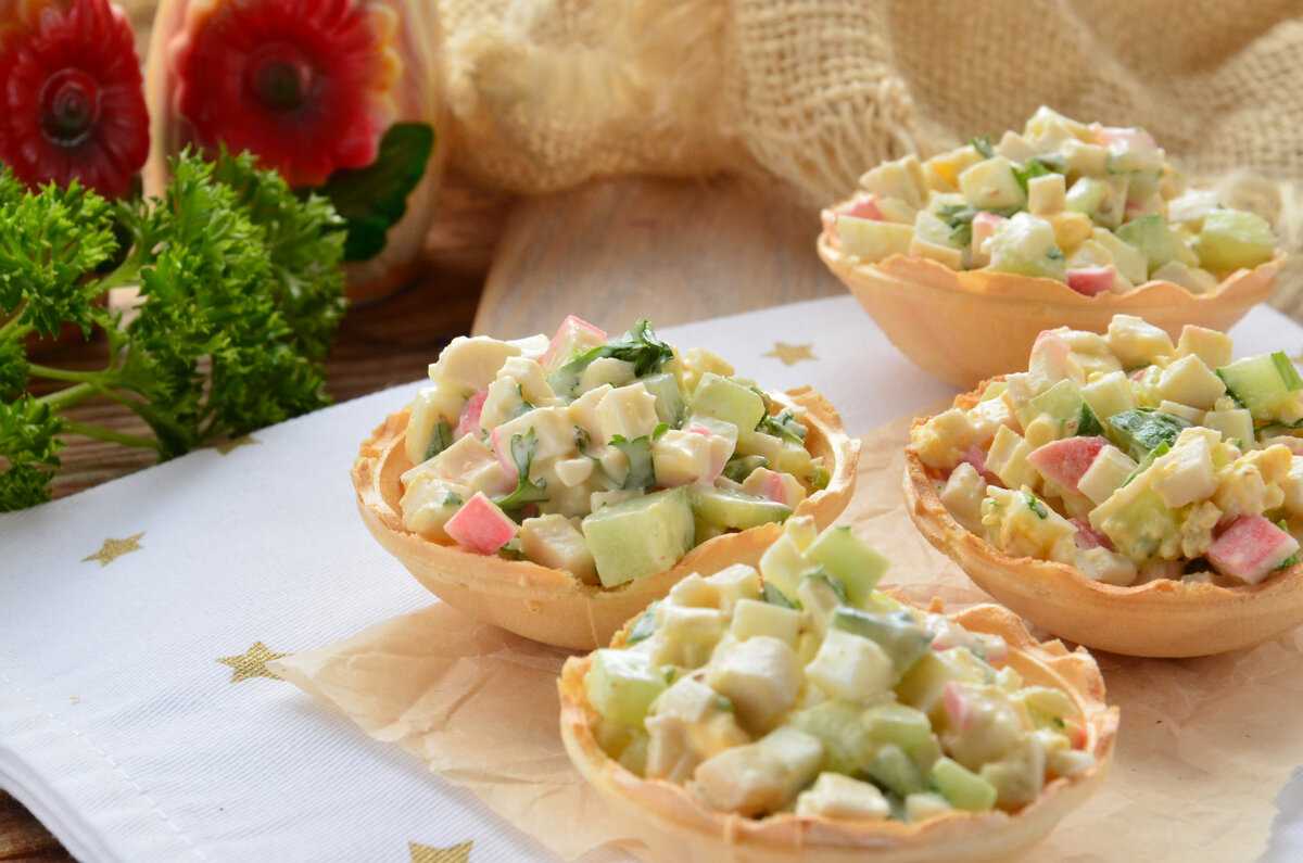 Тарталетки с крабовыми палочками и яйцом - как готовить с сыром, рыбой