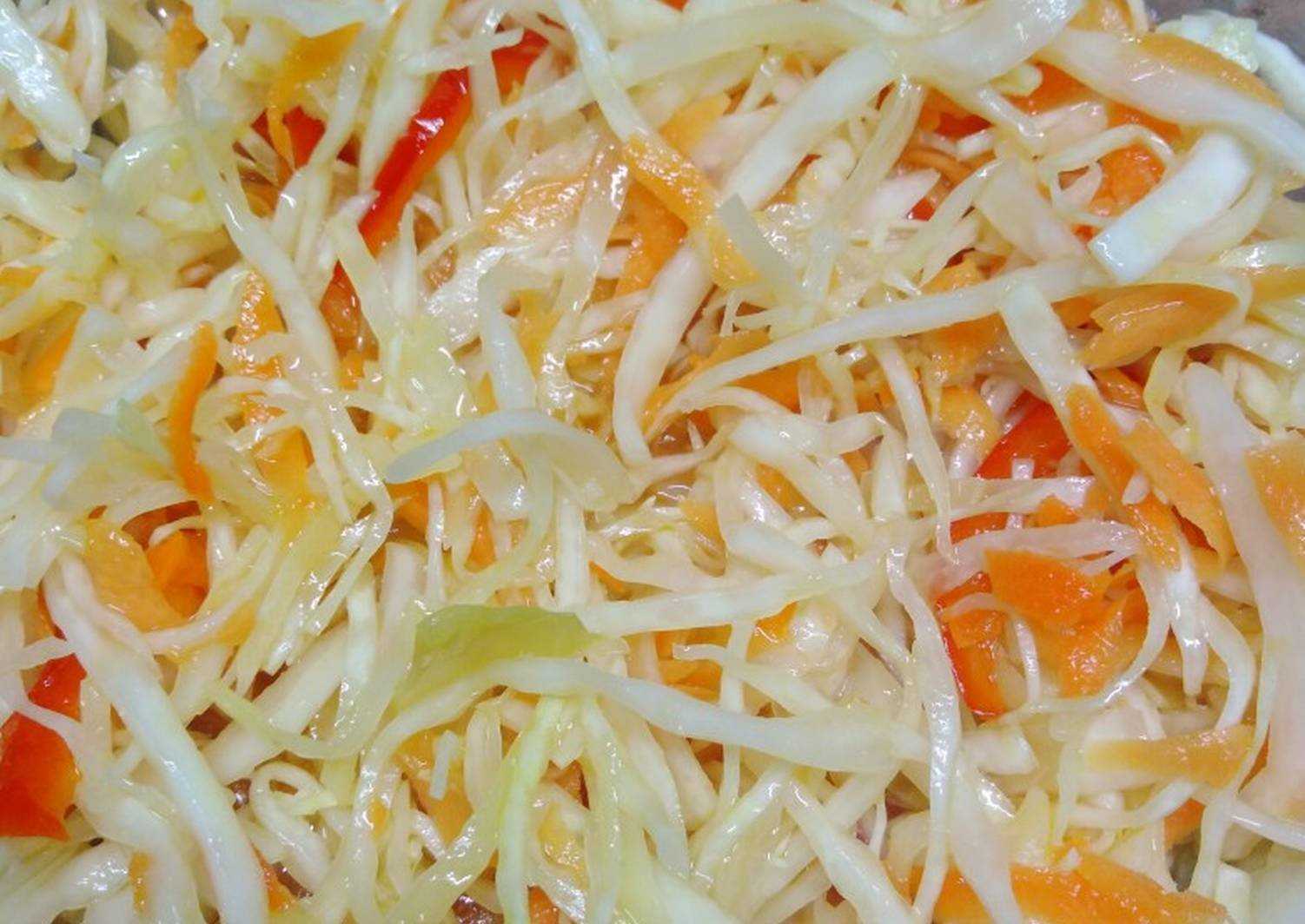 Салат из капусты с болгарским перцем на зиму