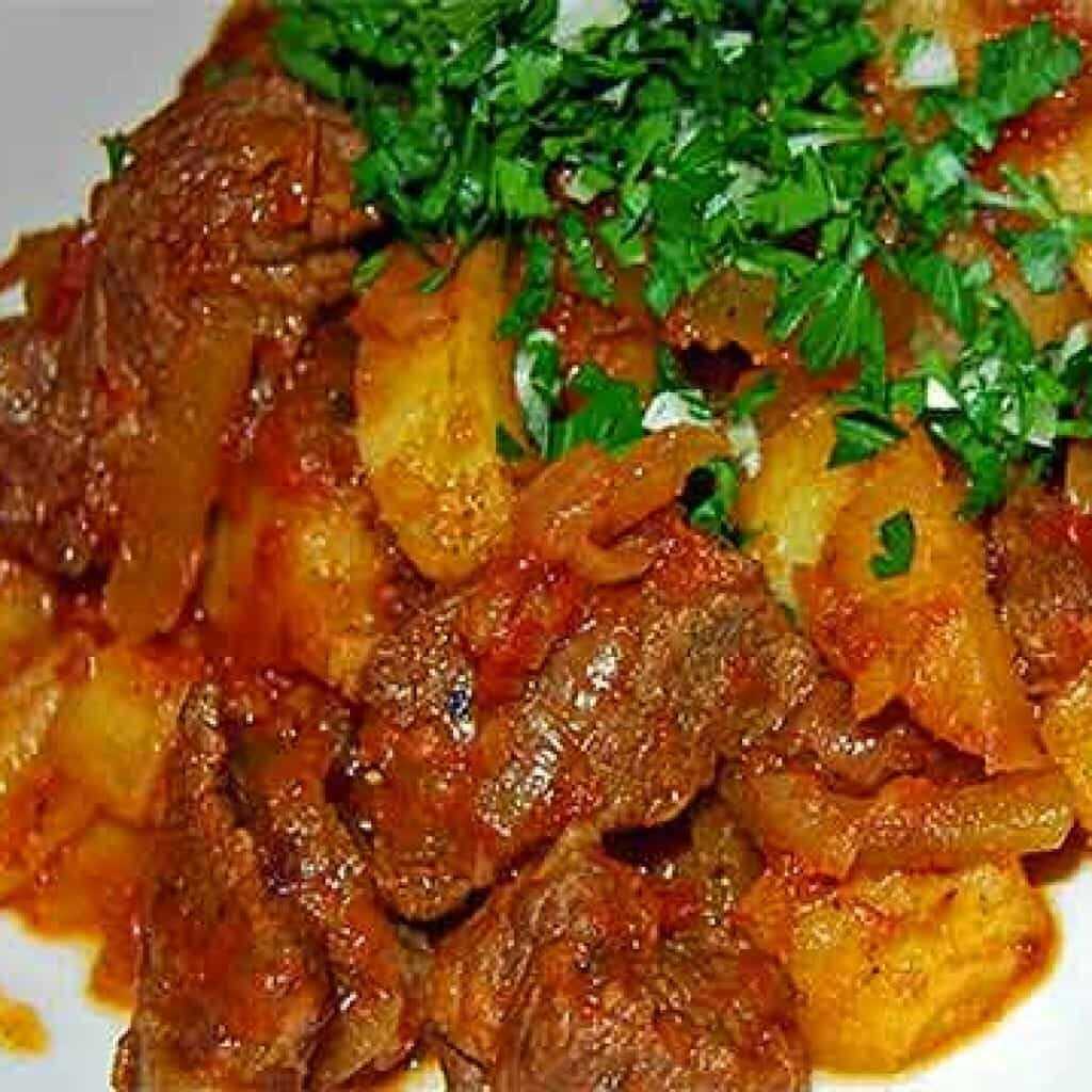Азу из свинины с солеными огурцами - 5 рецептов с фото пошагово