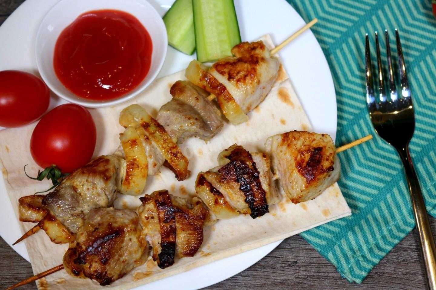 Шашлык из свинины на сковороде