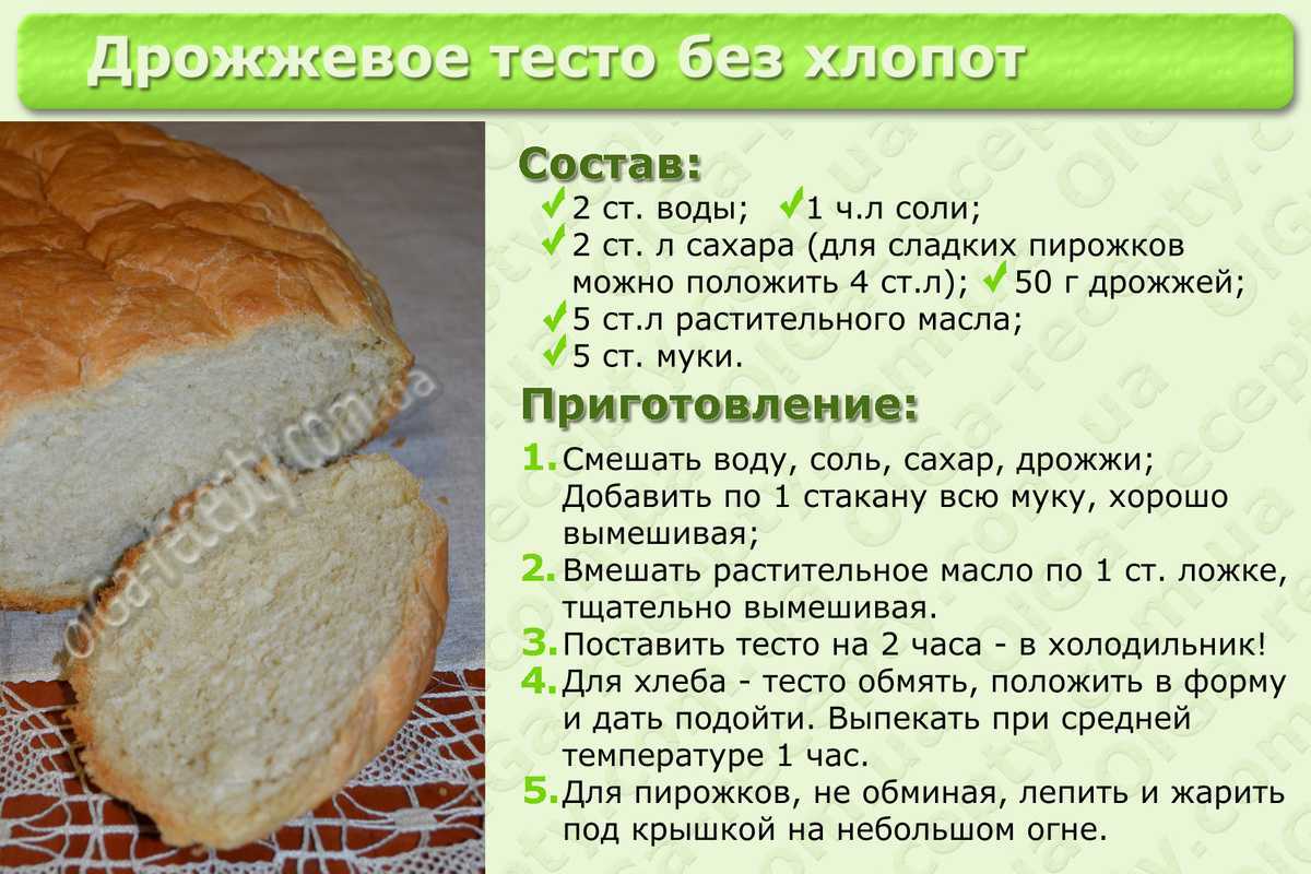 Дрожжевое тесто для пирожков в духовке — простое и вкусное