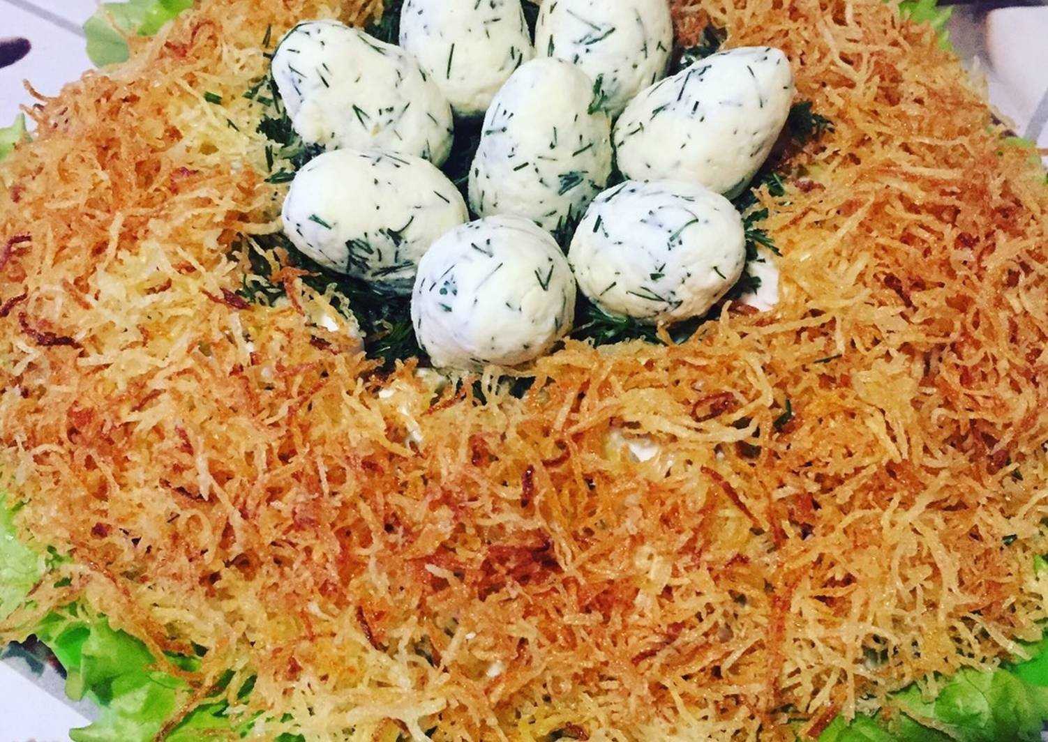 Шикарный салат «кукушкино гнездо» | handmade39.ru | яндекс дзен
