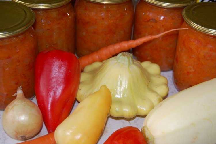 Икра из патиссонов на зиму - вкусный рецепт с пошаговым фото