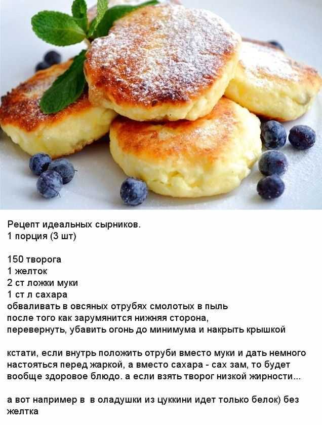 Сырники диетические - рецепты приготовления из творога с фото