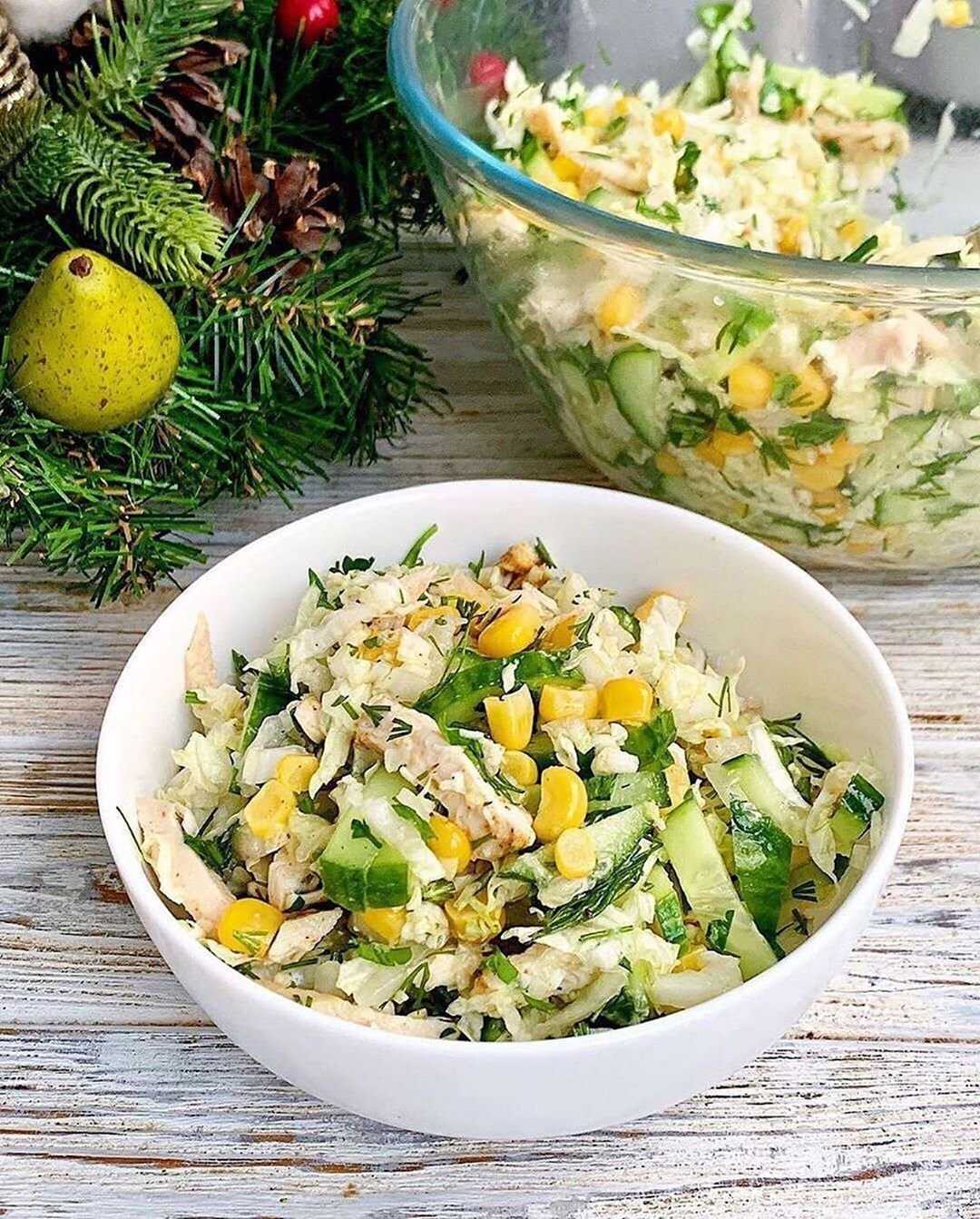 Салат из пекинской капусты с колбасой и кукурузой - 5 пошаговых фото в рецепте