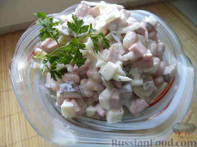 Салат с ветчиной и грибами » 5 вкусных рецептов с фото