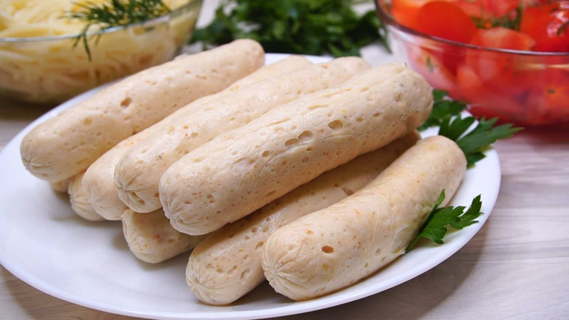 Домашние куриные молочные сосиски пошаговый рецепт