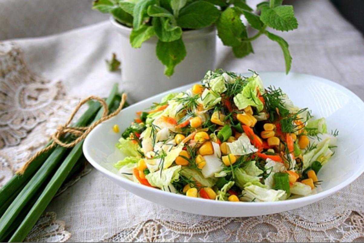 Постный салат горошек кукуруза