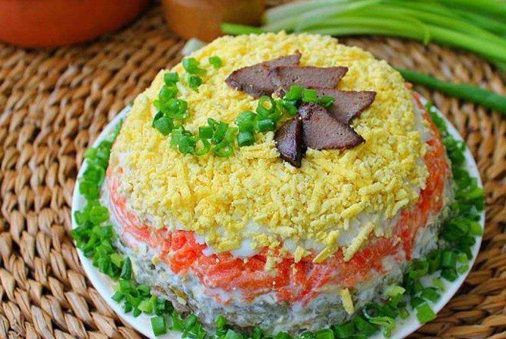 Салат из печени
