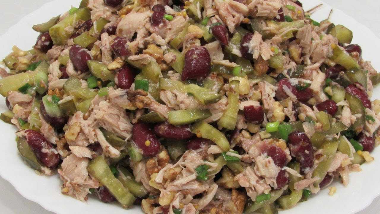 10 удивительных рецептов салата с фасолью без мяса