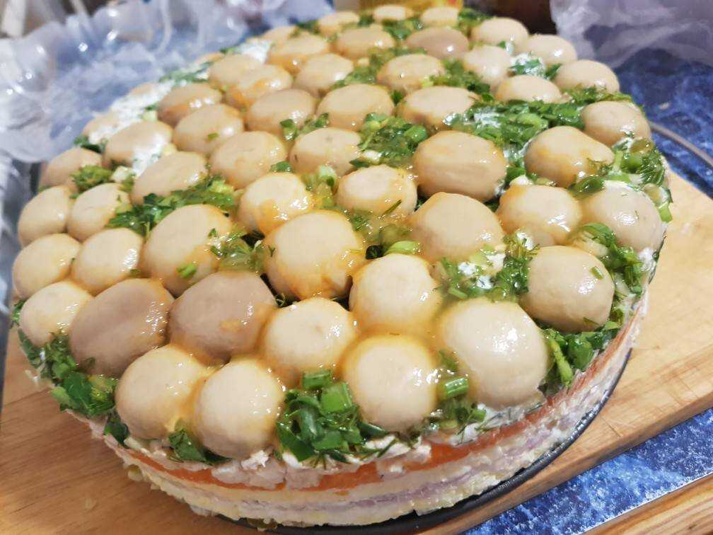 Рецепт с фото: салат грибное лукошко с шампиньонами - proufu.com