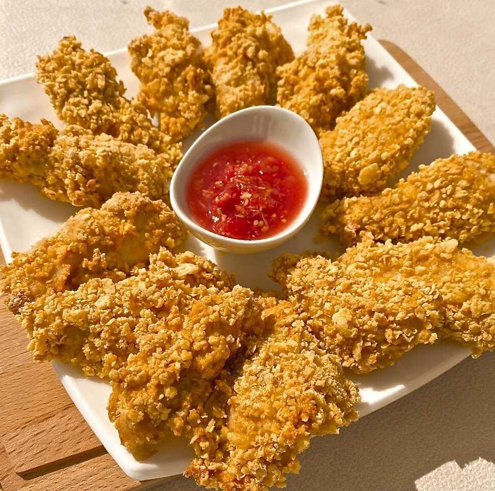Куриные ножки kfc в кукурузных хлопьях: пошаговый рецепт | рецепты от cooked food