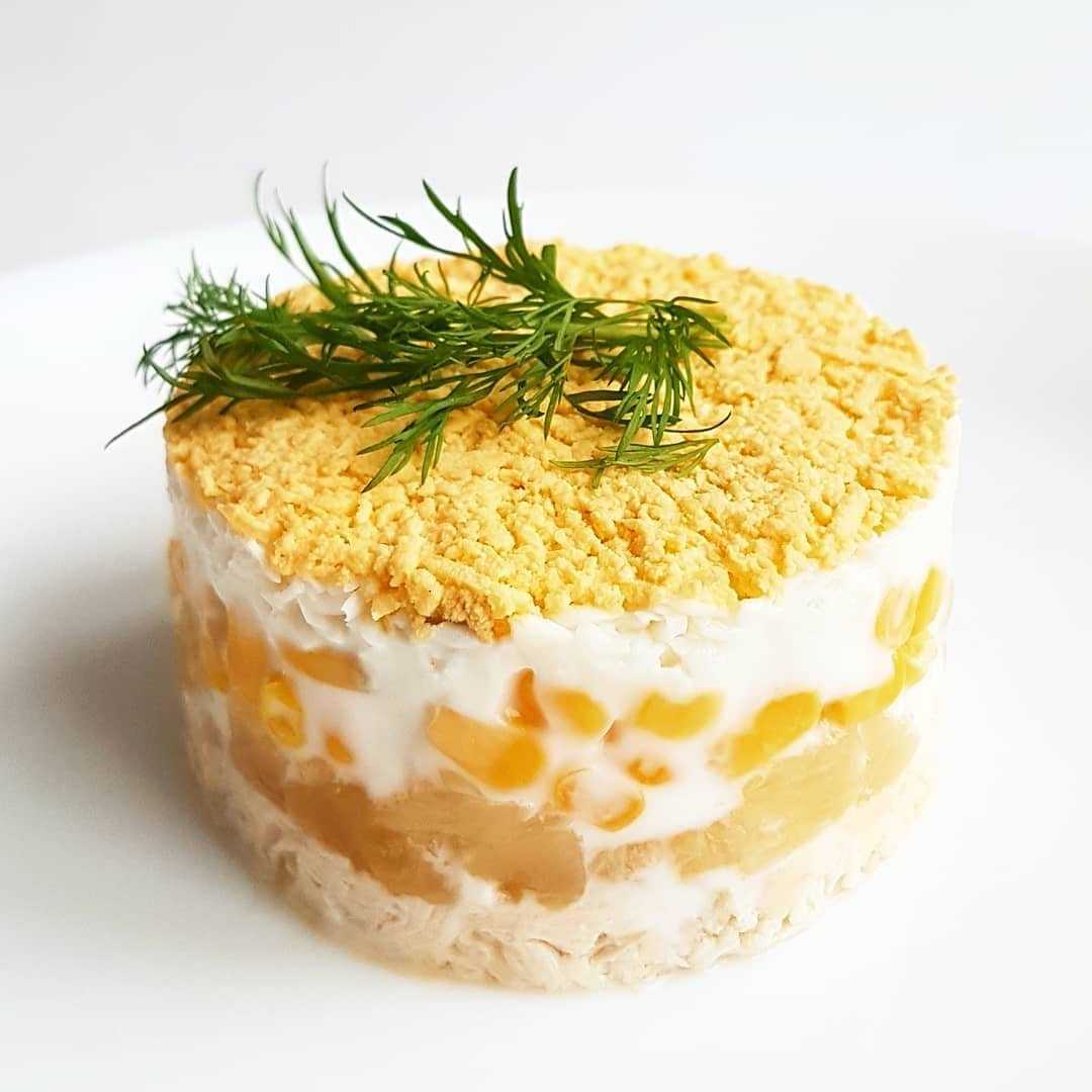 Салат с копченой курицей и ананасами - 9 очень вкусных классических  рецептов 