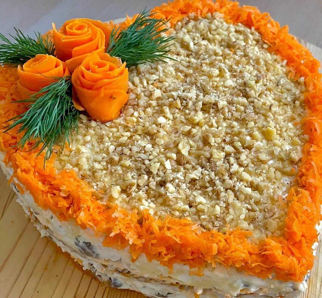 Салат «подсолнух» – вкусный вариант рецепта без грибов