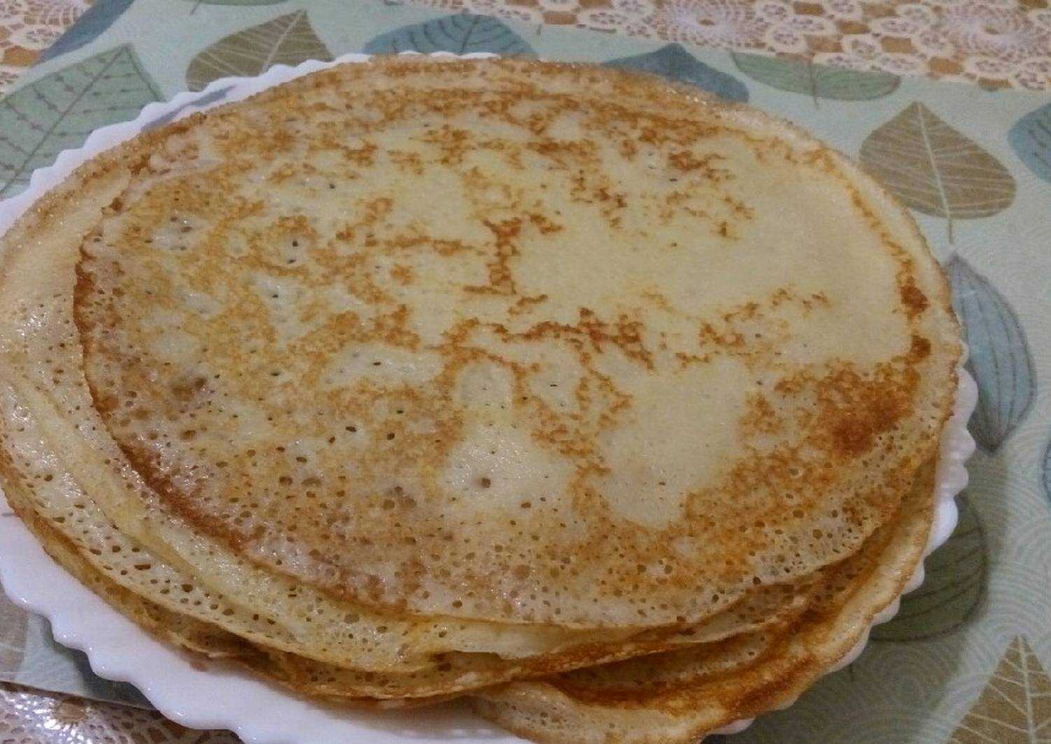 Блины на воде без яиц и молока