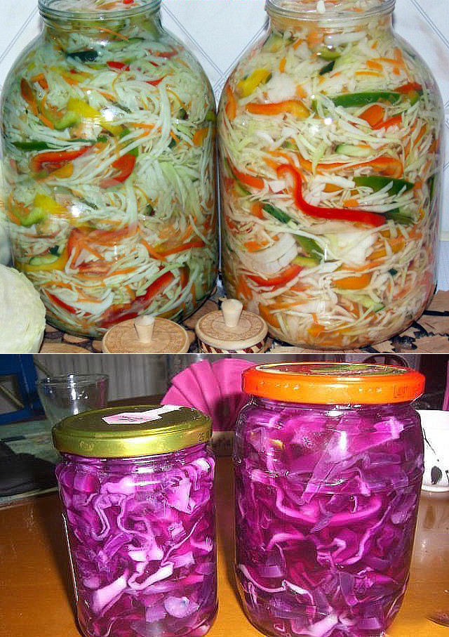 Рецепты зимних заготовок из краснокочанной капусты