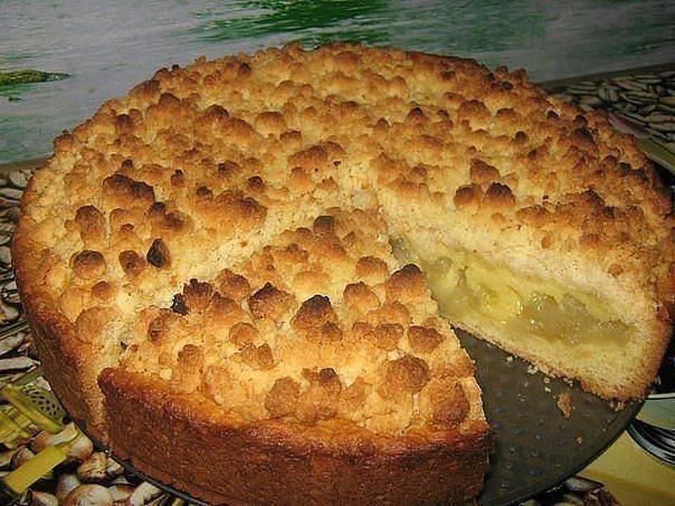 Цветаевский яблочный пирог, классический рецепт со сметанной заливкой