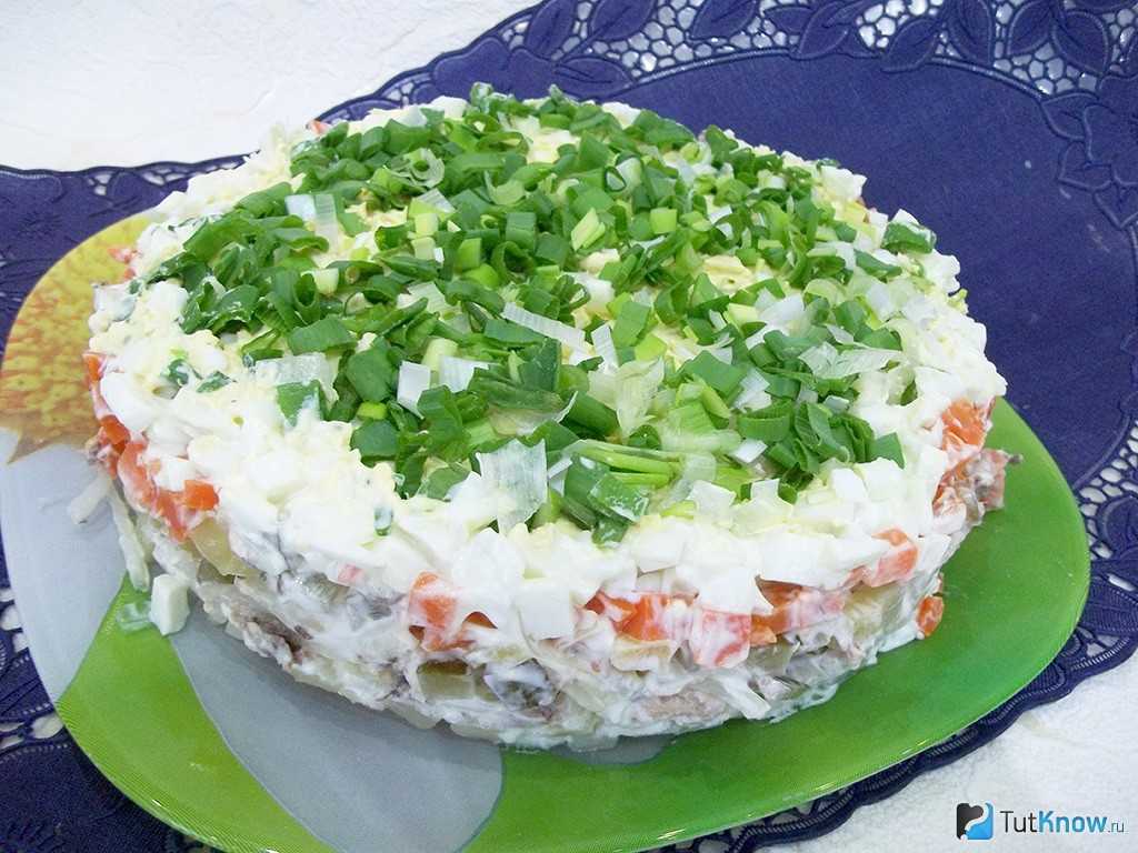 Салаты из рыбных консервов — 4 простых и вкусных рецепта с фото