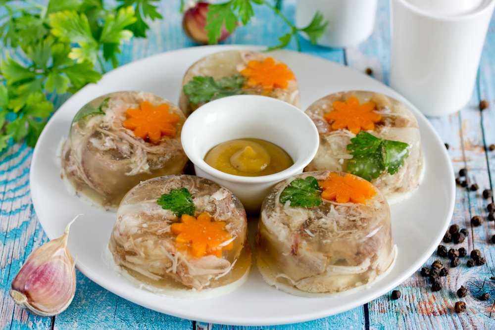 Холодец из курицы с желатином: рецепт с фото пошагово