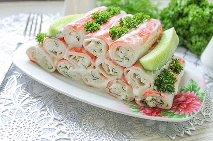 Закуски из крабовых палочек, 53 рецепта, фото-рецепты