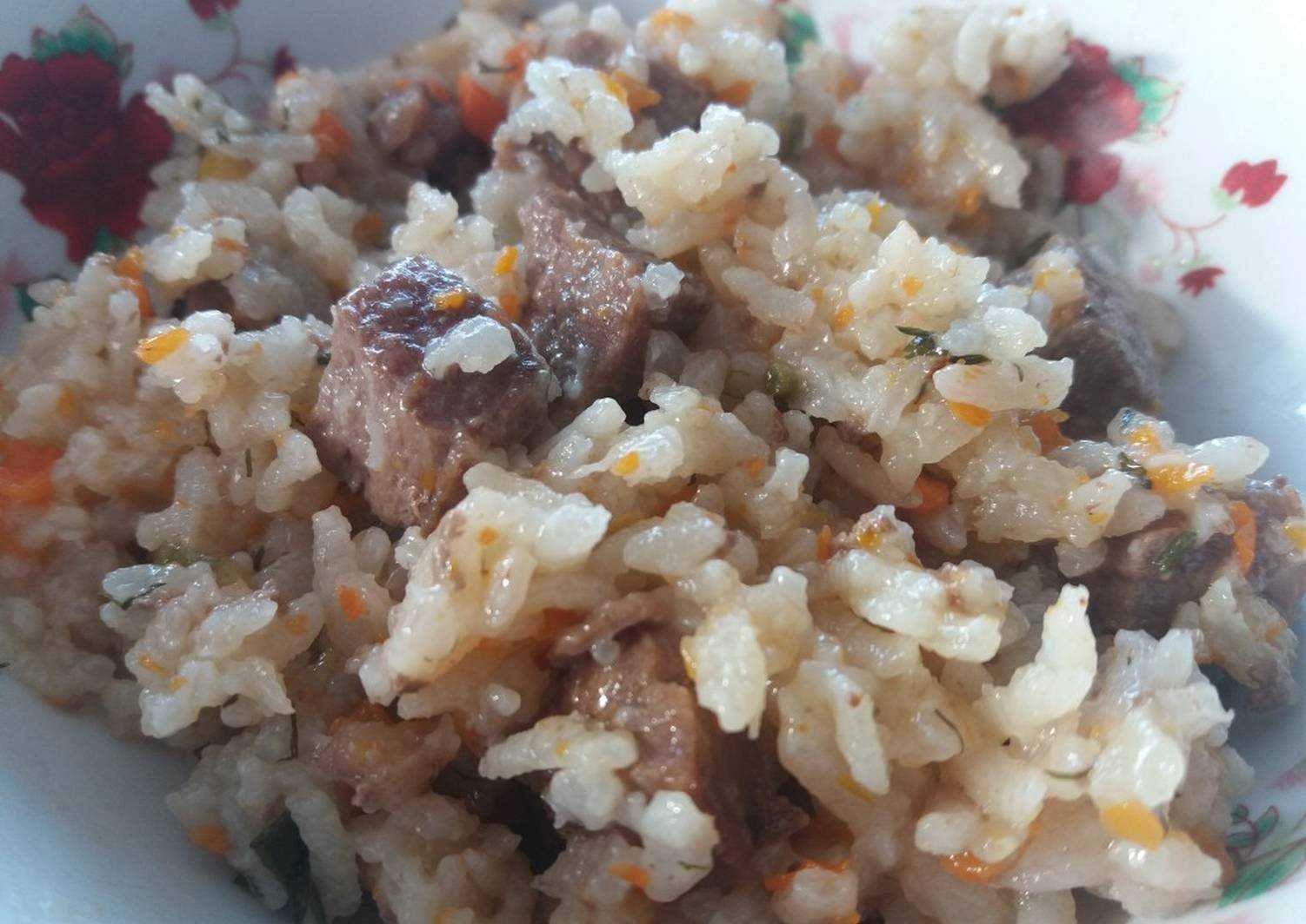 Рисовая каша с мясом традиционное блюдо русской кухни Густая и очень вкусная Будем готовить кашу со свининой, так как этот вид мяса готовится быстрее