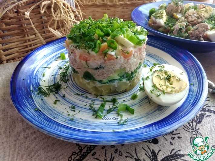 Салат из печени минтая классический рецепт