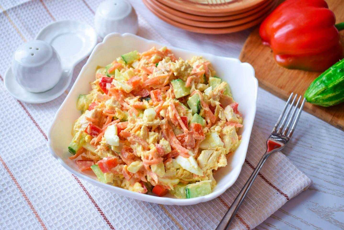 8 классических рецептов салата с копченой курицей и корейской морковью: самые вкусные