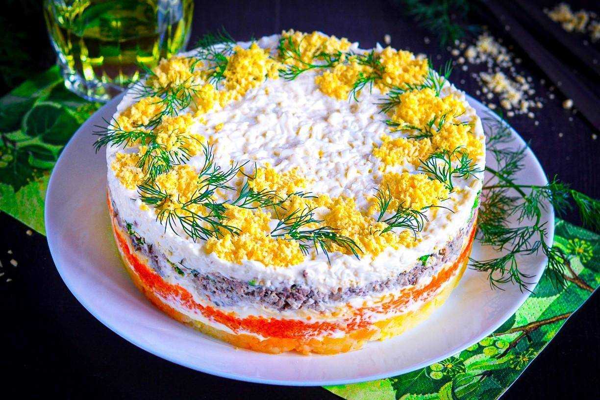 Салат мимоза с рыбными консервами - классические пошаговые рецепты