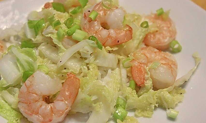 Салат с пекинской капустой с креветками - 6 вкуснейших рецептов