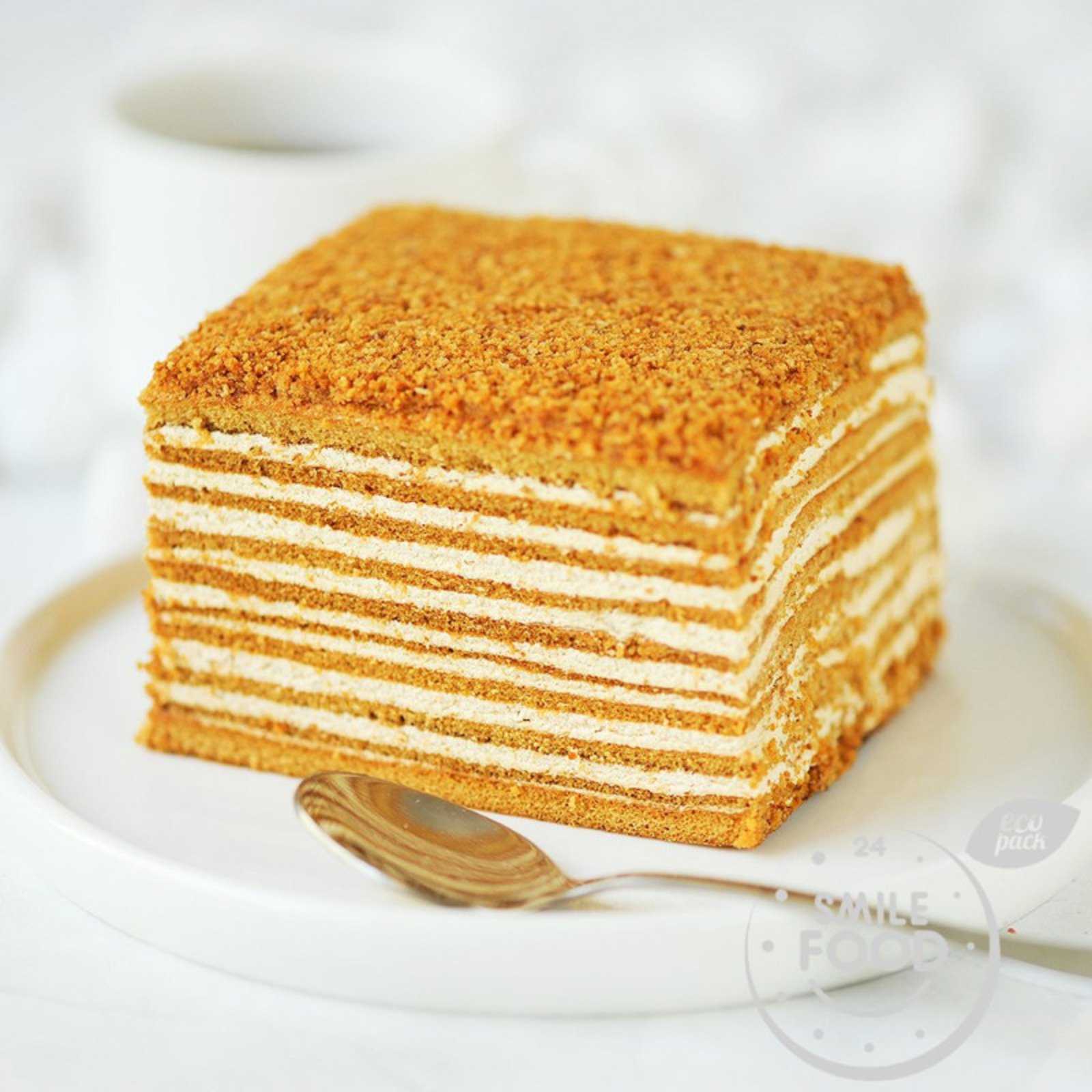 Классический медовый торт с заварным кремом