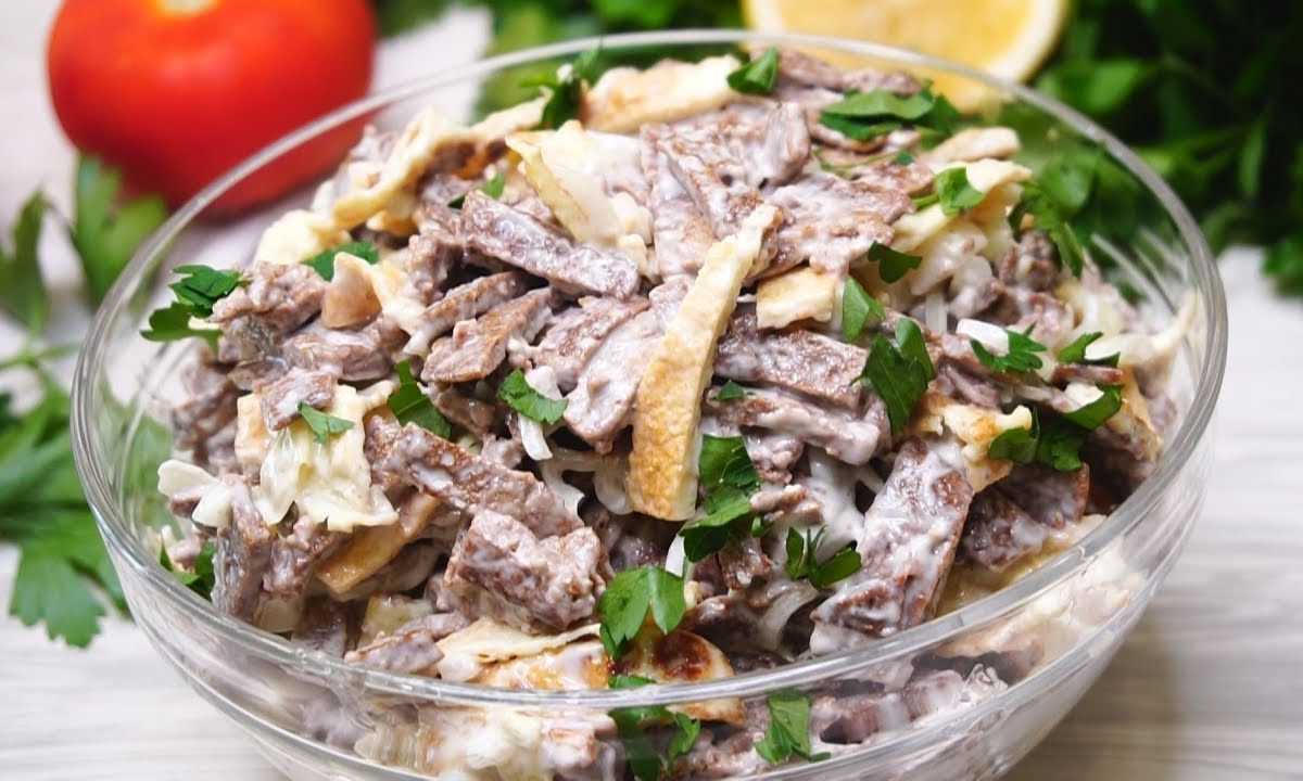 Салат с печенью и корейской морковью: рецепт с фото пошагово