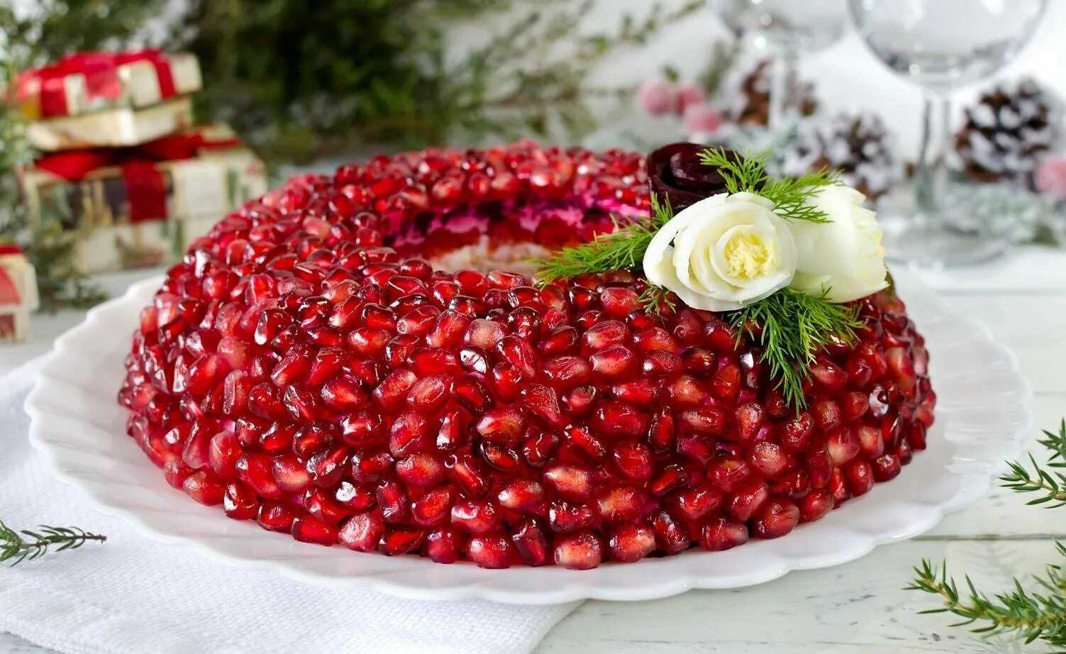 Как приготовить салат гранатовый браслет –  рецепт с фото