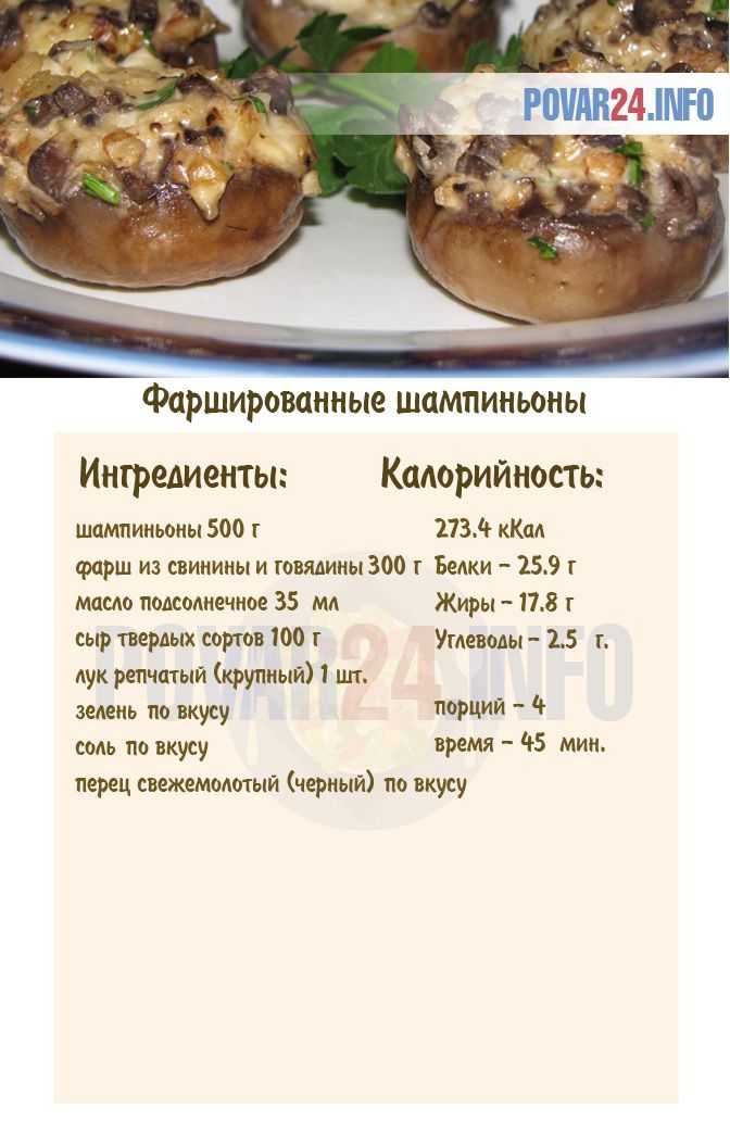 Фаршированные мясным фаршем шампиньоны в мультиварке получаются особенно вкусными, нежными и ароматными Рецепт приготовления с фото и рекомендациями