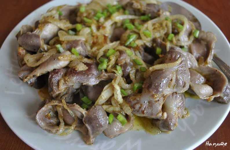 Рецепт салат из куриных желудков
