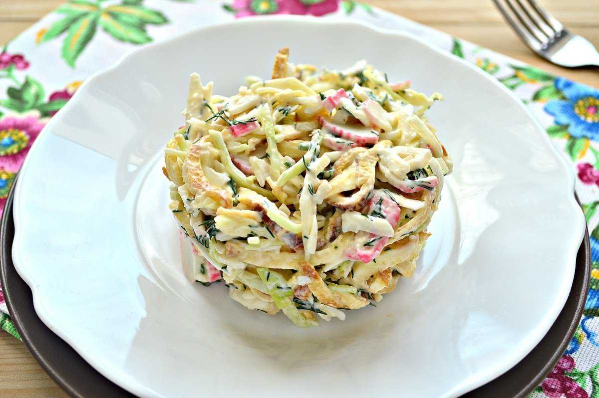Салат с курицей и с блинами: рецепт с фото пошагово