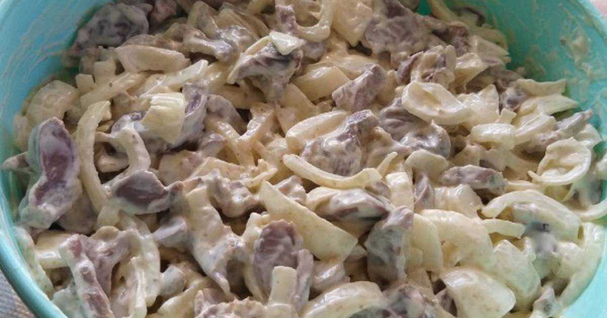 8 рецептов салата из куриных желудков