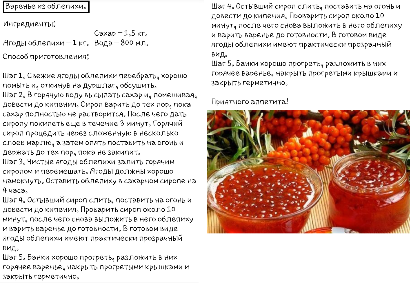 Облепиха на зиму: рецепты приготовления без варки
