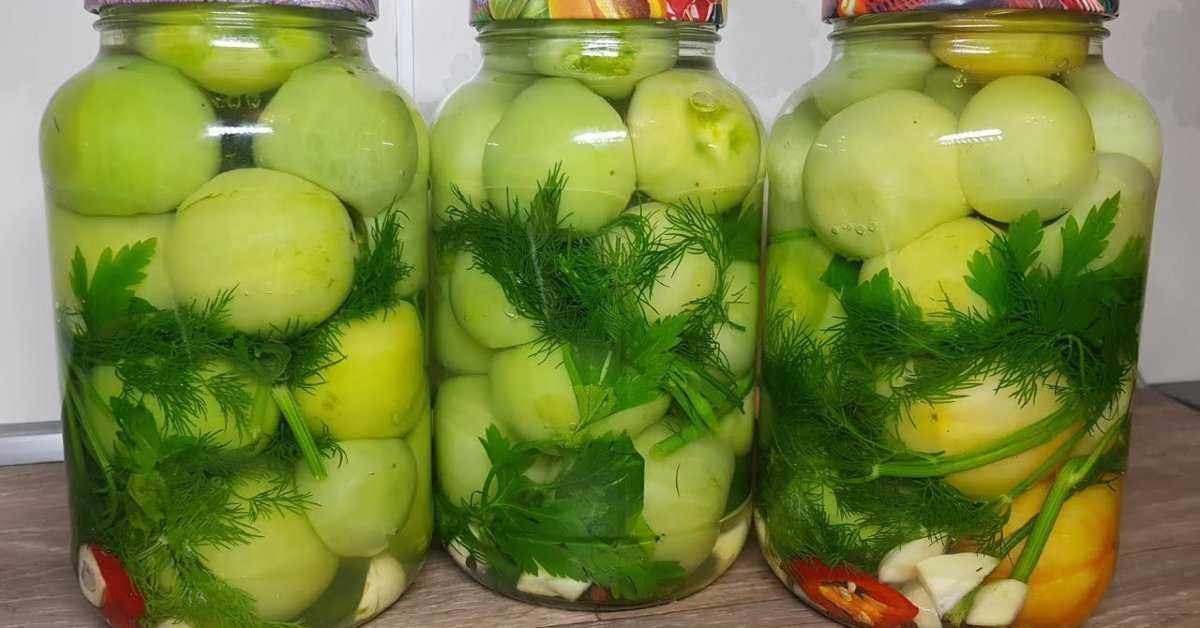 Маринованные зелёные помидоры на зиму - 12 очень вкусных рецептов, пальчики оближешь