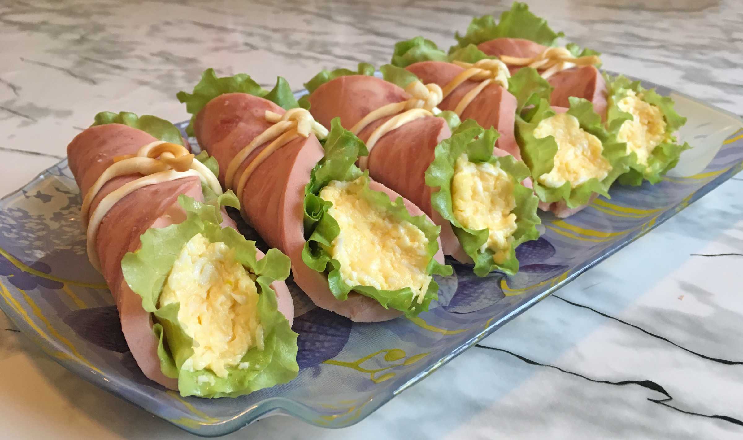Рулетики из ветчины – 6 вкусных рецептов приготовления с разными начинками