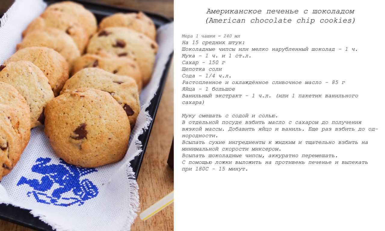 Печенье с шоколадом – 8 рецептов домашнего печенья