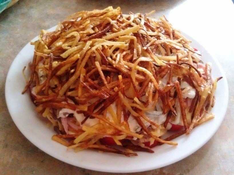 Салат блондинка с ветчиной рецепт с фото пошагово - 1000.menu