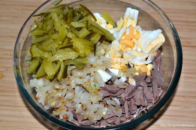 Лучшие рецепты салатов с говяжьим языком