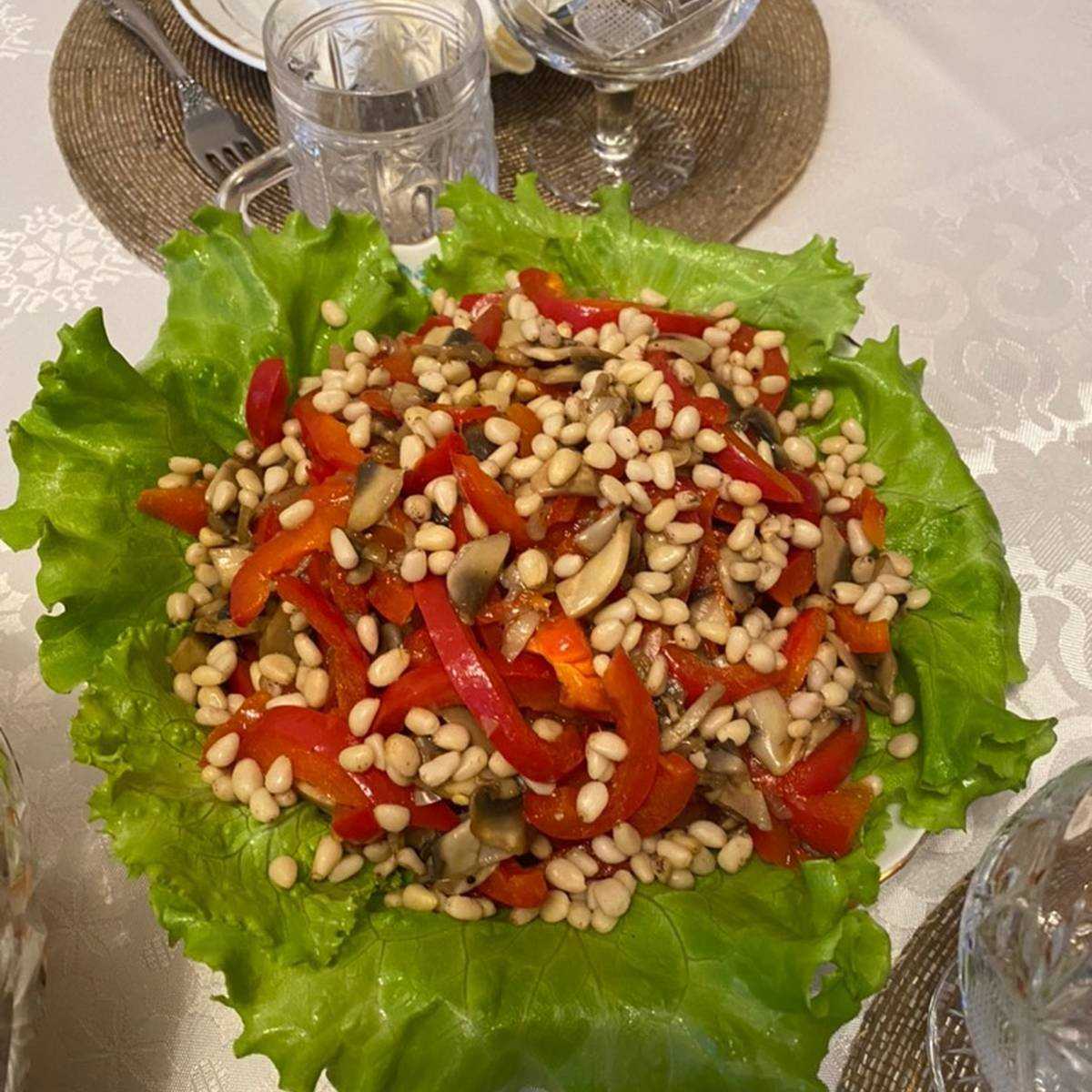 Рецепты салат из рукколы с кедровыми орешками