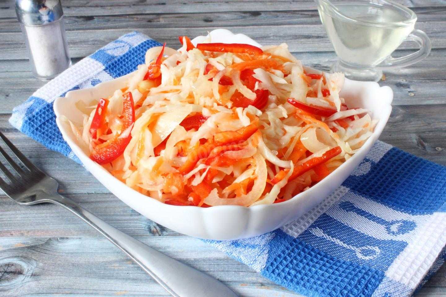 Капуста маринованная с болгарским перцем быстрого приготовления