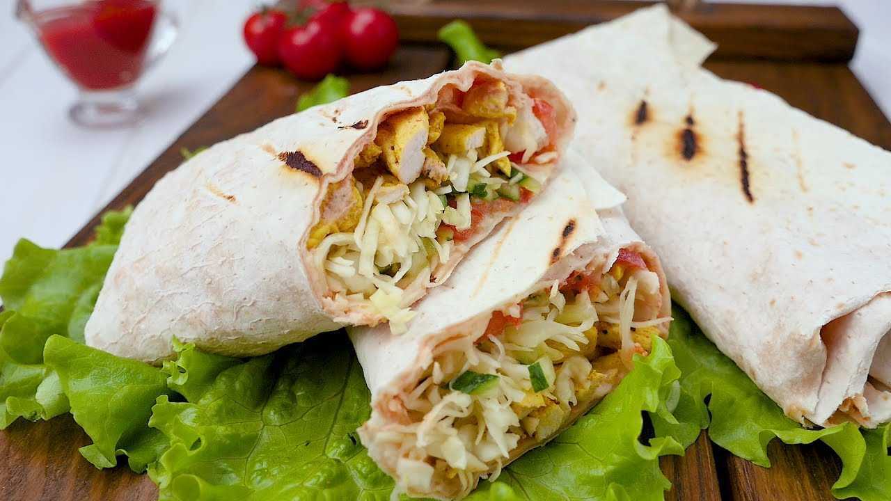 Домашняя шаурма с курицей в лаваше — рецепты очень вкусной и сочной шаурмы