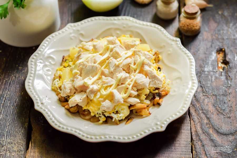 Салат с ананасами и курицей – очень вкусные рецепты
