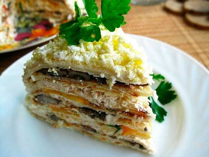 Салат торт - оригинальное, красивое в подаче и очень вкусное блюдо: рецепт с фото и видео