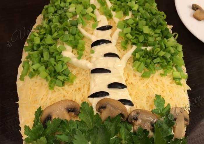 Салат «березка» с курицей