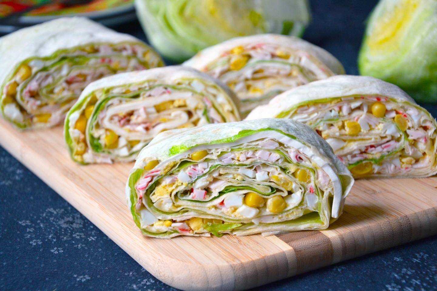 Роллы из лаваша с крабовыми палочками — 13 очень вкусных рецептов